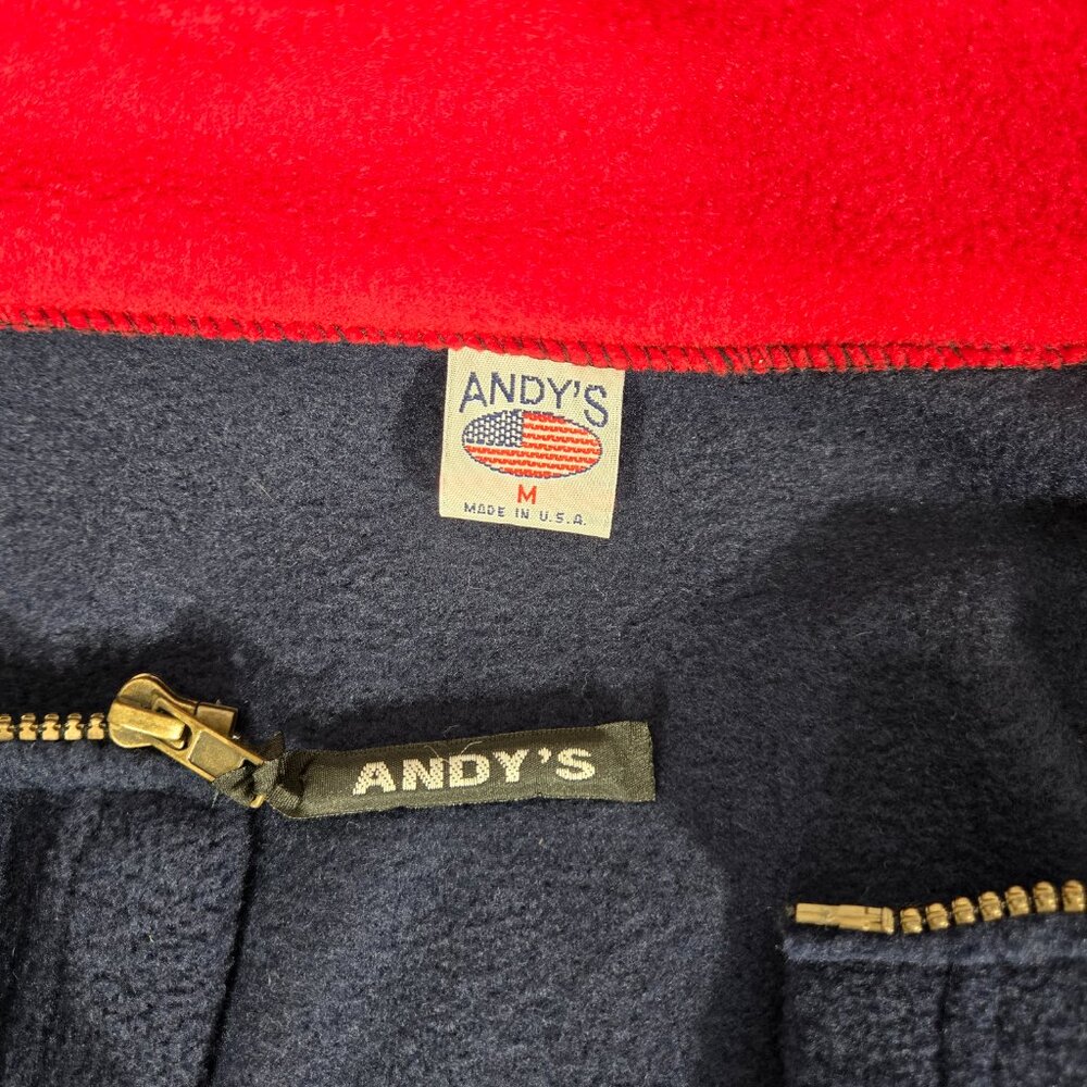 U.S.A. Vintage ANDY'S Blue "LAKE TAHOE" Full-Zip Fleece Jacket OVERSIZED Size M. - Picture 13 of 17